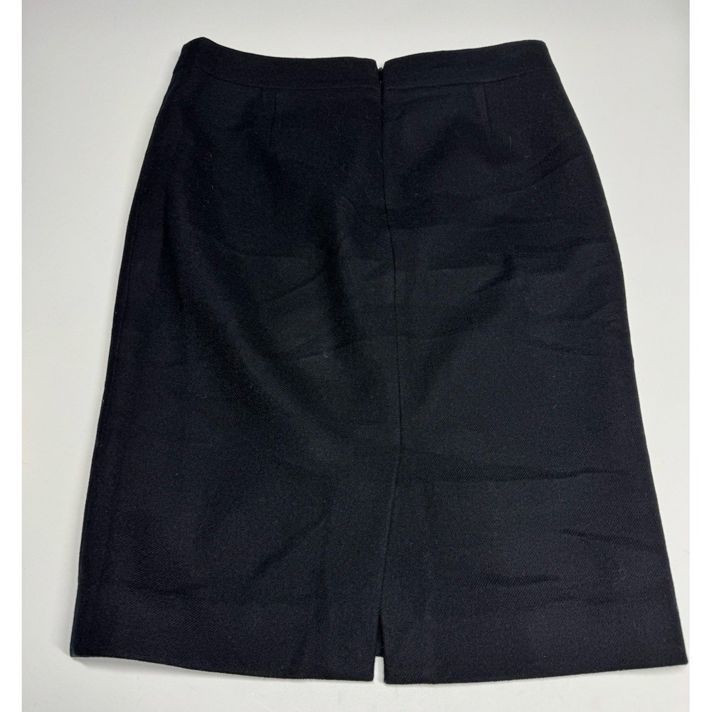 J. Crew The Pencil Skirt Women's Size 4 Black Wool Back Slit Lined Office Preppy - Picture 7 of 10